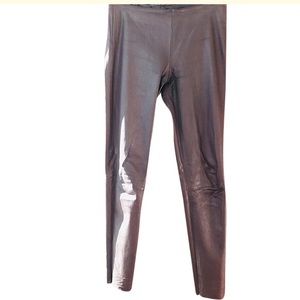 Lapis Italia Fine leather pants in dark brown